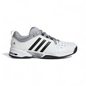 Adidas Men's barricade  White and Gray Athletic Shoes